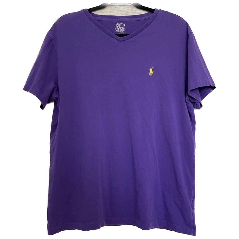 Polo Ralph Lauren V Neck Tee Purple